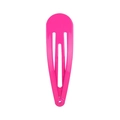 Classic rose red teardrop metal snap hair clip with smooth glossy lacquer finish - Rose Red