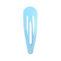 Matte sky blue water drop metal hair clip in minimalist oval bb pin design - Light Blue