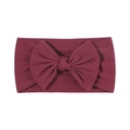 Fascia per neonati in nylon elastico con un grande fiocco rosso vino per bimbi - 041 Rosso Scuro