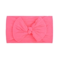 Fascia elastica in nylon per neonati con grande fiocco fatto a mano rosa vivace - 019 Rosa