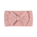 Fascia elastica in nylon per neonati con grande fiocco rosa cipria per capelli - 068 Rosa Nudo