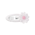 Pince à cheveux marguerite brodée avec clip BB tissé blanc pour coiffures de filles - Style Marguerite À Cœur Rose (2)