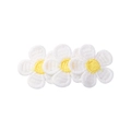 Détail de la broderie de marguerite blanche avec centre jaune pour barrettes filles - Centre Jaune Vif
