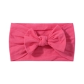 Fascia elastica in nylon per neonati con grande fiocco fatto a mano in vivace rosso rosa - 018 Rosso Rosa
