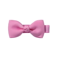 Pink grosgrain ribbon bow hair clip for girls with 2-inch handmade boutique design - Pink (28)