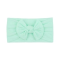 Fascia per neonati verde menta con fiocco grande in morbido tessuto di nylon elastico - 030 Verde Menta