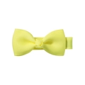 Bright yellow 2-inch grosgrain ribbon bow hair clip for girls with comfortable fabric base - Yellow (32)