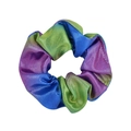 Chouchou élastique dégradé violet bleu avec des pois métalliques dorés - Dégradé à Pois Dorés (9)