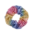 Chouchou en tissu laser dégradé arc-en-ciel avec paillettes métalliques et fini élastique - Holographique Arc-en-ciel (11)