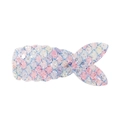 Sparkly mermaid tail hair clip with pastel pink and blue sequins for girls hair styling - Pink Blue Yellow Iridescent Style (1)