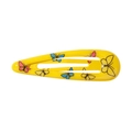 Barrette goutte jaune pour enfants avec motifs de papillons colorés sur métal - Style Papillon Jaune (10)