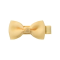 Delicate light yellow grosgrain ribbon hair bow clip with textured fabric for kids - Light Yellow (40)