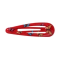 Barrette papillon rouge vif pour enfants avec motifs colorés style bonbon macaron - Style Papillon Rouge (12)