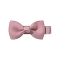 Pink 2-inch handmade grosgrain ribbon hair bow clip with fabric covered metal base - Pink (158)