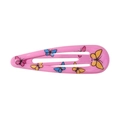 Barrette papillon rose aux couleurs bonbon avec finition goutte d'huile et base en métal - Style Papillon Rose Clair (13)