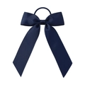 Coletero azul marino con lazo de cinta y tiras largas para peinados de niñas - Azul oscuro