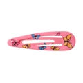 Barrette à cheveux rose bonbon en forme de goutte avec motifs papillons pour enfants - Style Papillon Rose Bonbon (15)