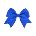 Mini royal blue grosgrain ribbon hair bow clip with swallowtail design for baby girls - Royal Blue (6)