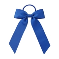 Nœud pour cheveux en ruban gros-grain bleu marine avec de longs rubans et élastique - Bleu (6)