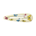 Pince à cheveux goutte beige avec imprimé papillon coloré pour enfants - Style Papillon Blanc Cassé (21)