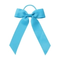 Nœud papillon bleu vif en ruban gros-grain avec longues lanières pour cheveux de filles - Bleu Brillant (7)