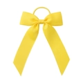 Chouchou avec nœud jaune vif et longs rubans en gros-grain pour cheveux d'enfants - Jaune Vif (10)