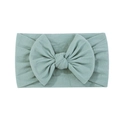 Fascia elastica per neonati con grande fiocco verde salvia, morbido tessuto a maglia baby - 084 Blu-verde