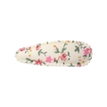 Pince à cheveux fleurie pour filles avec motif floral crème rose et bordure dentelle - Style 10
