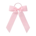 Chouchou fait main avec nœud en ruban gros-grain rose clair et élastique robuste - Rose Clair (11)