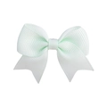 Mini mint green grosgrain ribbon bow hair clip for baby girls in solid color - Mint Green (19)