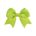 Grass green grosgrain mini bow hair clip for baby girls with high-quality ribbed texture - Grass Green (20)