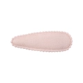 Graziosa clip BB a goccia in cotone e lino rosa chiaro con bordi smerlati per bimbe - Stile rosa chiaro testurizzato (1)