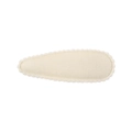 Graziosa clip per capelli a goccia beige con tessuto in cotone e bordo in pizzo - Stile bordo in pizzo beige (2)