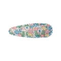 Pince à cheveux BB florale pour filles avec motif de petites fleurs roses et bleues - Style 34