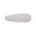 Barrette enfant en tissu beige crème avec bordure en dentelle festonnée - Style Bord Festonné Blanc Crème (7)