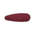 Barrette à cheveux goutte rouge foncé en tissu coton lin avec bordure ondulée - Style Bord Festonné Rouge Vin (9)