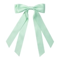 Barrette à cheveux à double nœud vert menthe avec longs rubans pour enfants - Menthe (35)