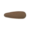 Barrette à cheveux marron en tissu en forme de goutte avec bord festonné enfant - Style Vintage Festonné Marron (13)