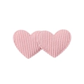 Paio di fermagli per capelli rosa a forma di cuore in velluto a coste per bambine - Stile Cuore in Velluto a Coste Rosa (8)