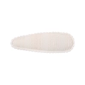 Barrette à cheveux tricotée couleur crème avec bord ondulé élégant pour filles - Style Tissu Tricoté Crème Festonné (17)