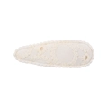 Barrette goutte blanche crème avec broderie florale vintage et bords festonnés - Broderie Ajourée Vintage Crème (19)