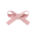 Pink handmade fabric bow hair clip for girls with elegant woven texture on white background - Pink