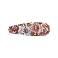 Barrette à cheveux en tissu fleuri avec motifs de fleurs bleues et jaunes pour filles - Style 53