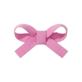 Pink handmade fabric bow hair clip with textured canvas ribbon for girls - Pink