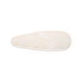 Barrette à cheveux crème tricotée avec broderie de feuilles et bords festonnés pour filles - Style Broderie de Feuilles Beige Festonné (21)
