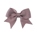 Mini grosgrain ribbon hair bow for baby girls in elegant dusty purple color - Lotus Pink (839)