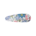 Barrette à motif floral bleu et rose sur tissu en coton et lin de qualité - Style 29