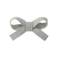 Handmade linen bow hair clip for girls in elegant neutral greyish beige color - Khaki