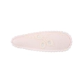 Barrette goutte en tissu rose pour filles avec broderie florale blanche élégante - Style Broderie Florale Rose Pâle (23)