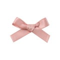Mini 4.5cm light pink satin ribbon bow hair clip with soft silky texture for girls - Light Pink